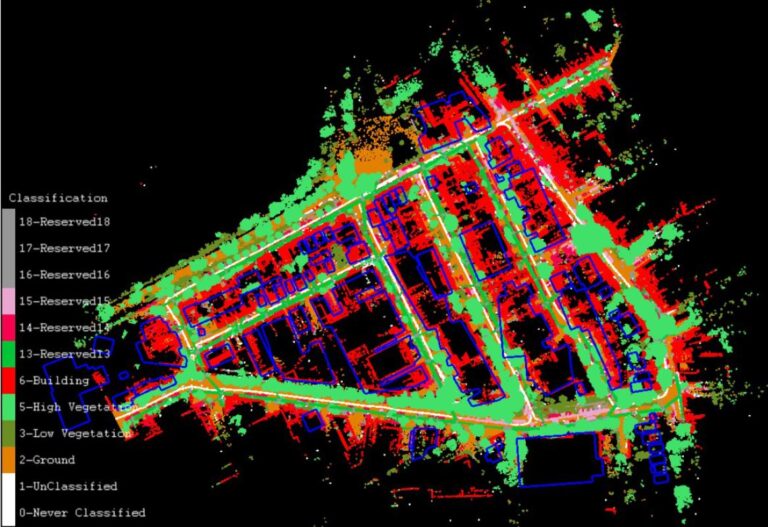 Classified Point Cloud to generate building footprint of Botany Area