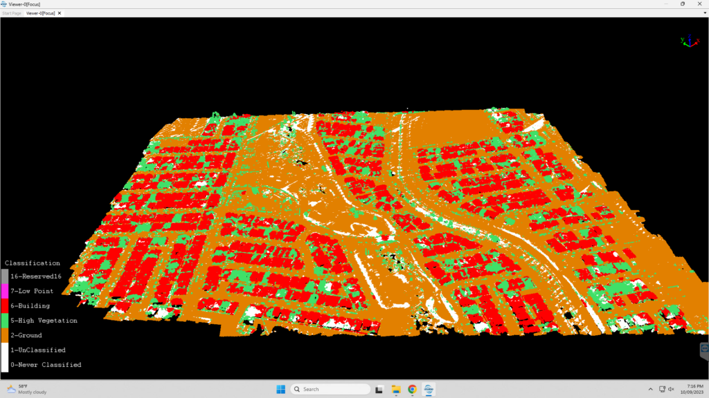 Point cloud classification served as digital twin model for a municipal city