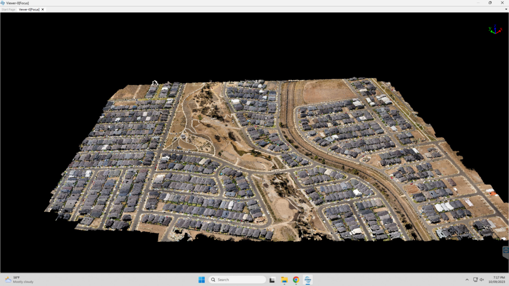 Drone airborne point cloud scanning as an example of digital twin technology in a municipal city