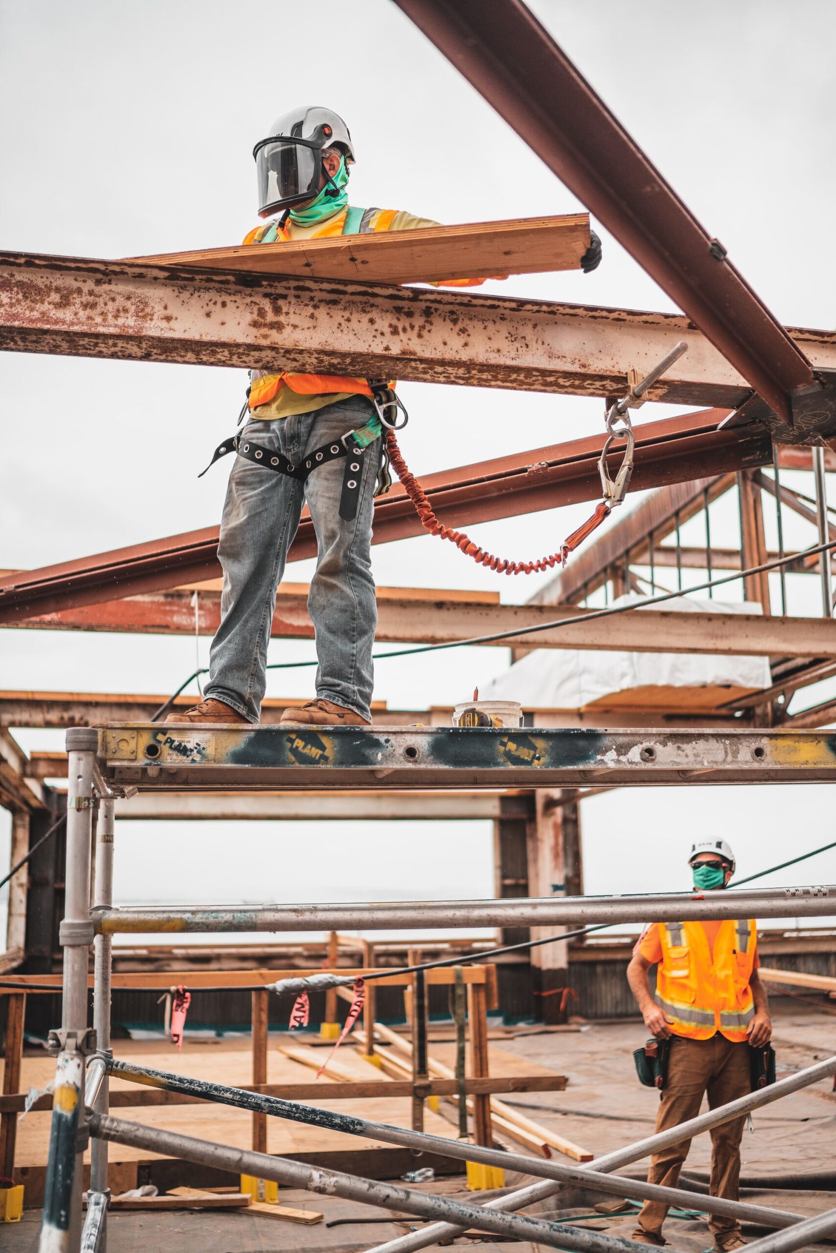 Worker in construction project