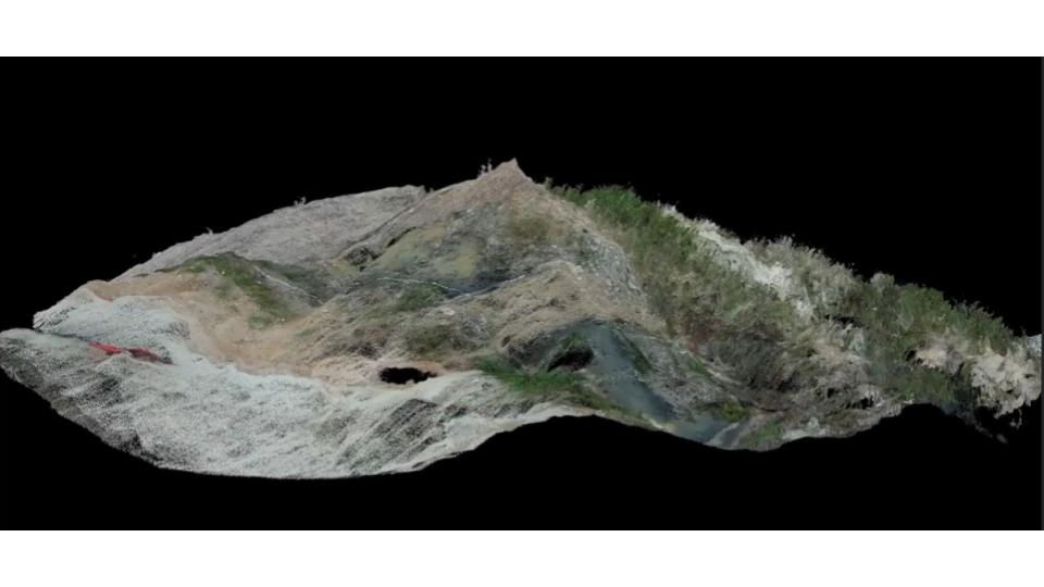 Example of landscape captured by UAV Lidar