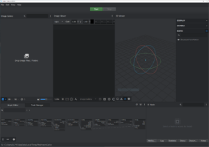 Meshroom dashboard ffor 3D point cloud generation