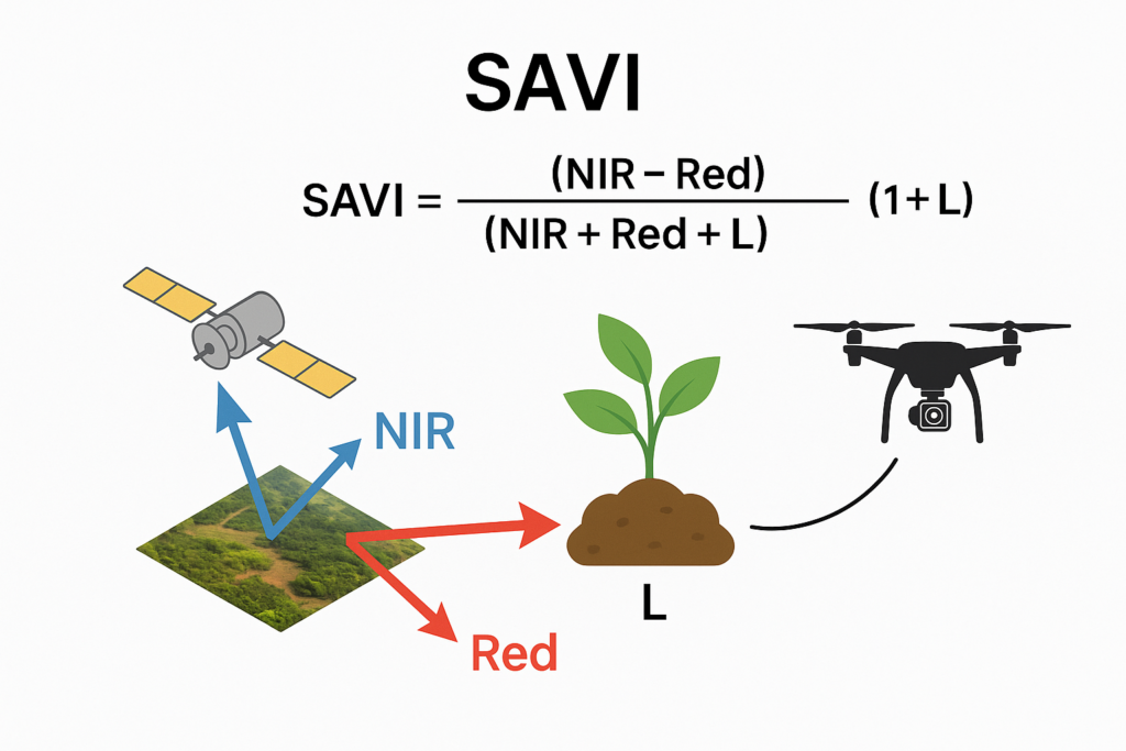 Soil Adjusted Vegetation Index (SAVI) calculation GeoAI