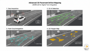 3D pavement defect detection
